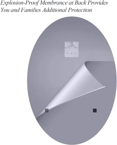 Vista 6 de 20" x 28"Frameless Oval Mirror, Decorative Beveled Edge Bathroom Mirror for Wall in Entryway, Washroom, Living Room and More