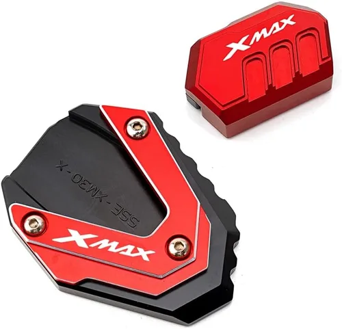 Vista 6 de KAnduo M para Yamaha Xmax 300 X-MAX 125 250 300 400 motocicletas Kickstand lateral soporte ampliador Pad y soporte soporte soporte columna auxiliar
