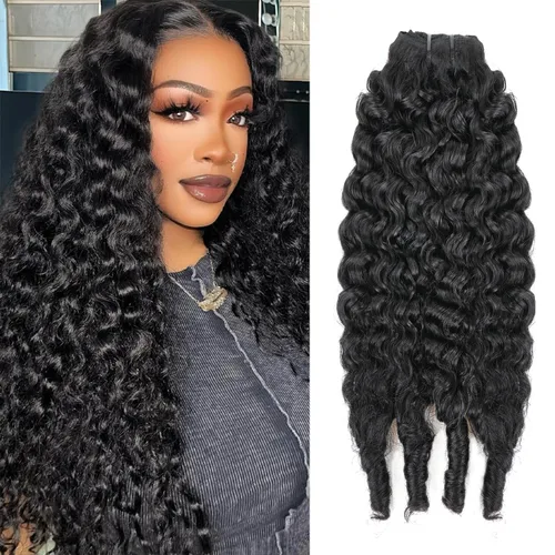 Vista 9 de Extensiones de cabello humano real rizado con clip, balayage, color marrón chocolate a rubio caramelo, 8 piezas con 18 clips, 4.23 oz/juego