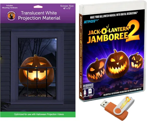 Vista 22 de Reaper Brothers® Kit de decoración digital de Halloween incluye 8 efectos de video AtmosFX® para Halloween Plus pantalla de proyección holográfica