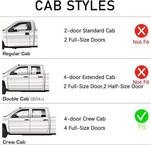 Vista 2 de Lightronic Visera de ventana de ventilación automática con clip extra duradera, compatible con Chevrolet Colorado y GMC Canyon 2015-2022, cabina