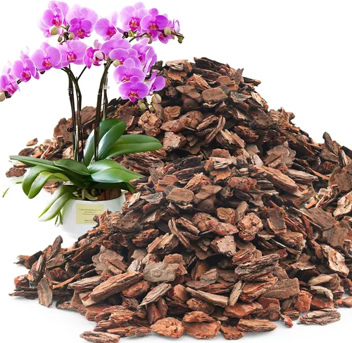 Vista 16 de AVALUTION Corteza para macetas de orquídeas: corteza de orquídea orgánica de 3 cuartos para plantas, todos los chips de madera de corteza de pino