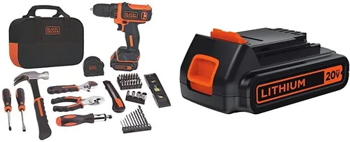 Vista 2 de BLACK+DECKER Kit de herramientas para taladro/hogar de 12 V MAX con kit de herramientas para colgar cuadros MarkIT (BDCDD12PK y BDMKIT101C)