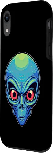 Vista 17 de iPhone 13 Pro Max Alien Face UFO Alien Head Funny Alien Case