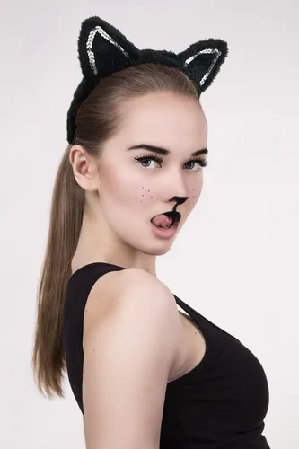 Vista 5 de Conjunto de disfraz de animales de Halloween, falda tutú, diadema de animales, corbatín y cola, accesorios de disfraz