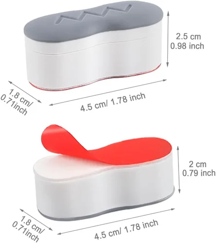 Vista 2 de Parachoques de bidé, amortiguador universal para asiento de inodoro con ajuste de 2 alturas, fuerte autoadhesivo