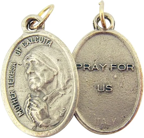 Vista 19 de Catholic Patron Saint Medals Base en tono plateado, 1 pulgada, juego de 2