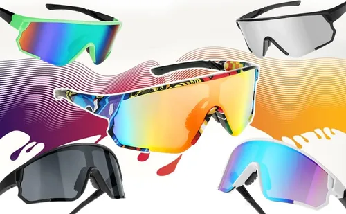 Vista 7 de WANWAN Gafas de sol deportivas de ciclismo para hombres y mujeres, estilo de los años 80, sombra de visera, béisbol, pesca, esquí, correr, golf