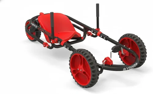 Vista 2 de YBIKE Explorer - Go Kart de 3 ruedas para niños, juguetes de paseo para niñas y niños, a partir de 4 años, dirección con asas, marco y asiento