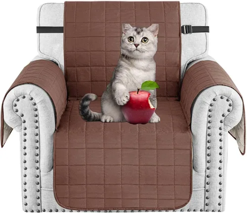 Vista 33 de MAXIJIN Fundas impermeables para sofá de 3 cojines, aptas para mascotas, fundas acolchadas para sofá de 69 pulgadas, lavables, protector de sofá
