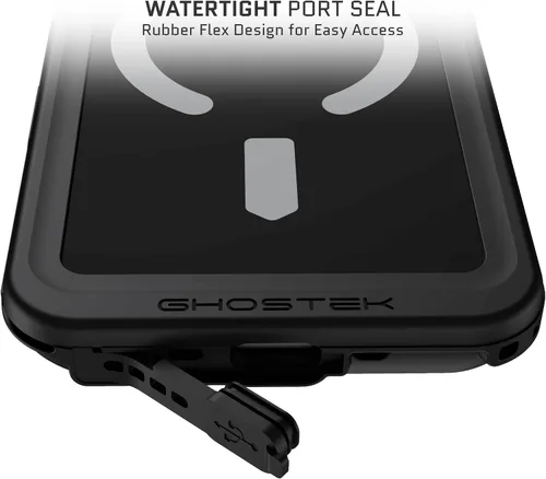 Vista 77 de Ghostek NAUTICAL funda delgada para iPhone 14 Plus a prueba de golpes impermeable con protector de pantalla y imán MagSafe con carga inalámbrica