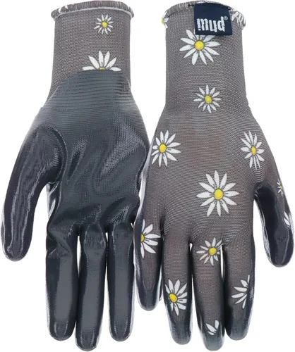 Vista 6 de MUD Grip - Guantes de jardinería para mujer con revestimiento de nitrilo plano y revestimiento de nitrilo