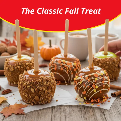 Vista 3 de Concord Foods Kit de manzana caramelo: regalo favorito de otoño - ¡Disfruta de manzanas masticables! Hace 10 manzanas de caramelo por caja, 5 onzas