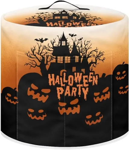 Vista 11 de GLENLCWE Funda para olla a presión de esqueleto de sangre roja para olla arrocera de 3 cuartos de galón, cubierta antipolvo de Halloween, cubierta