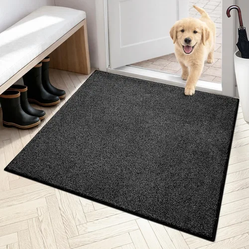 Vista 57 de PURRUGS Tapete para puerta con atrapamiento de suciedad, 20 x 31.5 pulgadas, antideslizante, lavable a máquina, tapete para puerta de perro, tapete
