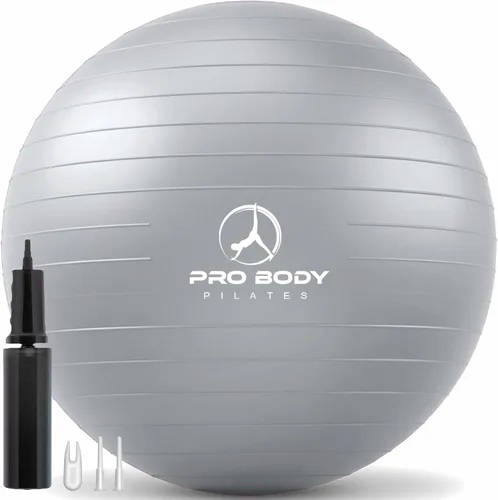 Vista 12 de ProBody Pilates Pelota de Ejercicio - Bola de Balance de Varios Tamaños de Grado de Gimnasio para Fitness, Yoga, Entrenamiento, Embarazo y Terapia