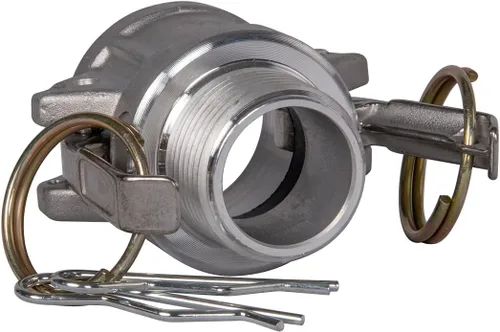 Vista 6 de 2 piezas de accesorios de bloqueo de leva de aluminio (1 pulgada Parte B) accesorios de manguera de ranura de leva, adaptador macho hembra NPT rosca