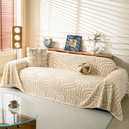 Vista 16 de WEYOND Funda de Sofá Boho de Chenilla con Borlas, Funda de Sofá Bohemia para Sofá de 1 Cojín, Sillón, Silla, 1 Plaza (71" x 91", Negro)