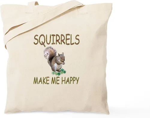 Vista 21 de CafePress Bolsa de compras de lona beige natural reutilizable para rehabilitación de ardillas