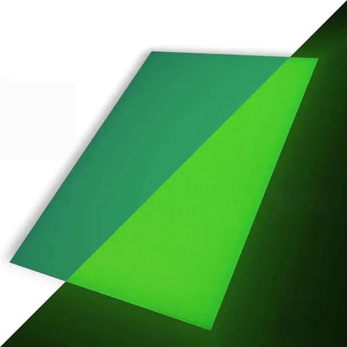 Vista 10 de TOEPODO Paquete de 2 hojas de acrílico fundido de neón fluorescente de 1/8 de pulgada, paneles de plexiglás de neón fluorescente que brillan