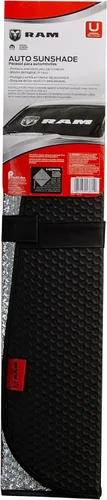 Vista 3 de Plasticolor 003860R01 Logo RAM Negro Acabado Mate Parasol para Parabrisas Delantero Estilo Acordeón