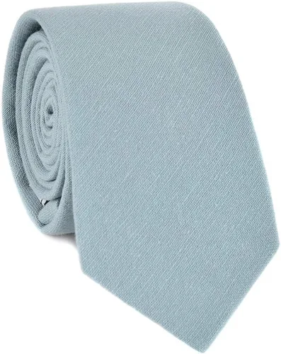 Vista 28 de JESLANG Corbata de algodón y lino de 2.56 pulgadas para hombre, perfecta para ocasiones formales e informales