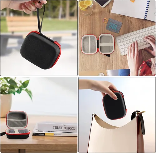 Vista 6 de Funda compatible con JBL Go 4 y JBL Go 3 / JBL Go 3 Eco altavoz Bluetooth ultraportátil, funda protectora impermeable y a prueba de polvo