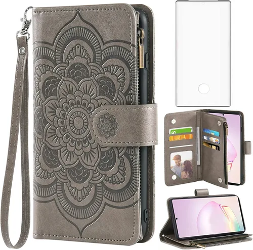 Vista 9 de Asuwish Funda compatible con Samsung Galaxy Note 20 Ultra Glaxay Note20 Plus 5G y protector de pantalla de vidrio templado con tapa para Gaxaly Azul