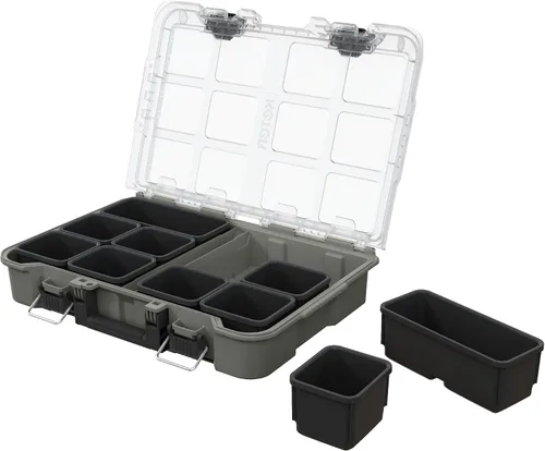 Vista 15 de Keter Stack-n-Roll - Sistema de almacenamiento de herramientas con ruedas de 3 piezas – Incluye carro, caja de herramientas y estuche profundo