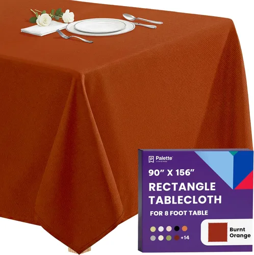 Vista 111 de Gee Di Moda - Mantel rectangular de 60 x 84 pulgadas – Mantel rectangular de poliéster lavable para mesa de 5 pies