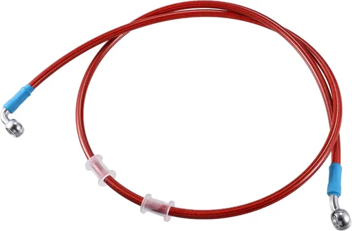 Vista 11 de X AUTOHAUX 31.5 in AN3 M10 Línea de freno hidráulico para coche, manguera de aceite, 28 ° 90 ° acero inoxidable para coche, motocicleta, motocross