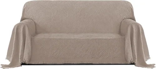 Vista 22 de PureFit Funda de sofá geométrica de jacquard con borlas - Fundas de sofá decorativas texturizadas y suaves lavables para sofá de 3 cojines, funda