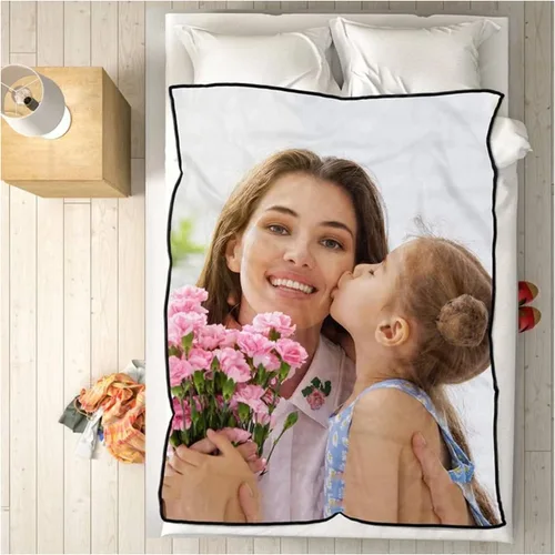 Vista 9 de Mantas de fotos personalizadas con mis propias fotos, manta de franela de forro polar, mantas de vellón para sofá/cama, mantas personalizadas