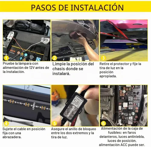 Vista 7 de OPP ULITE Tira de Luz Subterránea para Coche, Color de Persecución de Sueños, Material de Silicona Mejorado, 212 Modos, 252pcs LED, Kit de Luces