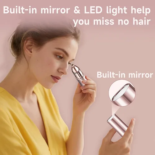 Vista 3 de Removedor de vello facial para mujeres (Gen 3 Pro), recortador facial de cejas, dispositivo de depilación 2 en 1 de lujo para cara, labios, nariz