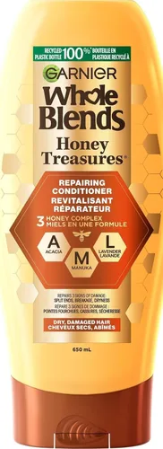 Vista 13 de Garnier Whole Blends Honey Treasures - Acondicionador reparador, para cabello seco y dañado, 3 onzas líquidas (tamaño de viaje), 1 unidad