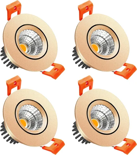 Vista 12 de LightingWill Downlight LED regulable de 2 pulgadas, luz de techo empotrable COB de 3 W, blanco ultra cálido 2700 K, CRI80, equivalente a bombillas