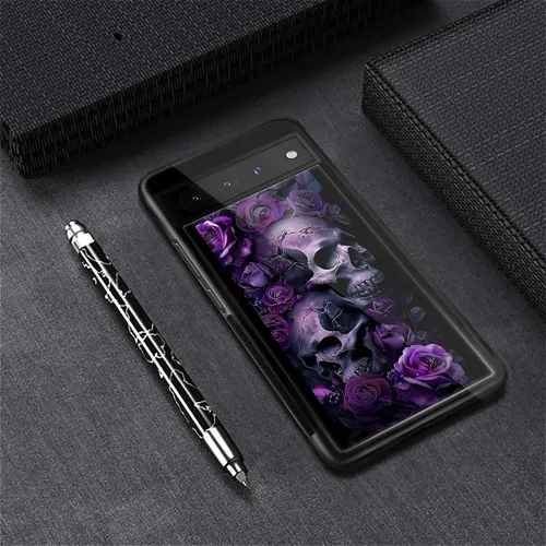 Vista 662 de Compatible con Google Pixel 4A 5G Mobile Case Creative Acrylic Panel trasero Silicona Protección Grip especialmente diseñado para Google Pixel 4A 5G