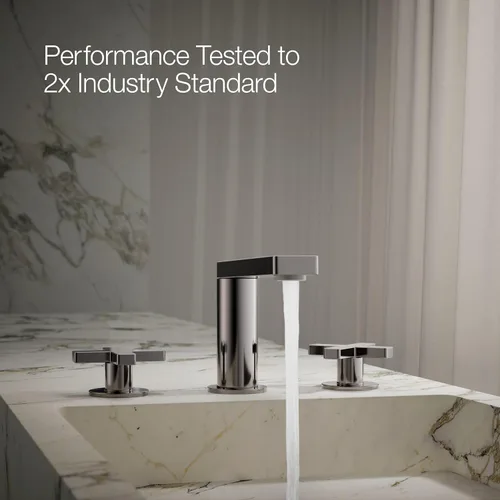 Vista 12 de Kohler 73060-3-TT Composed Grifo de lavabo de baño con asas cruzadas, 1.2 gpm, titanio vibrante