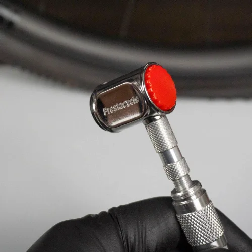 Vista 8 de Prestacycle Pro Presta Head - Cabezal de bomba de neumático de bicicleta con bloqueo automático para válvulas sin cámara y Presta, diseño de acero