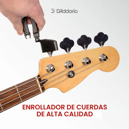 Vista 5 de Bobinadora y cortadora de cuerdas Planet Waves Pro-Winder, Negro Enrollador de clavijas con cortador incorporado y cortaúñas de acero