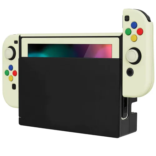Vista 13 de PlayVital AlterGrips Ergonomic Grips Cover for Nintendo Switch, [2 Design] Interchangeable Comfort Dockable Protective Case with Screen Protector &
