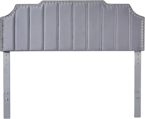 Vista 7 de VECELO Base de cama tapizada tamaño Queen con cabecera ajustable copetuda, base de colchón, soporte de listones de madera, fácil montaje, gris oscuro