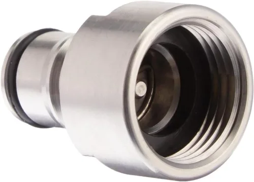 Vista 2 de Kegco KMKCAL Adaptador de acoplador de barril, líquido, acero inoxidable