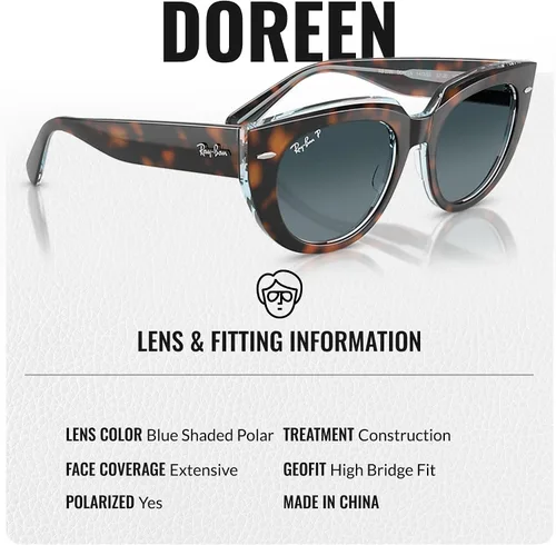 Vista 5 de Ray-Ban RB2286 DOREEN - Gafas de sol de forma cuadrada con kit oficial de gafas