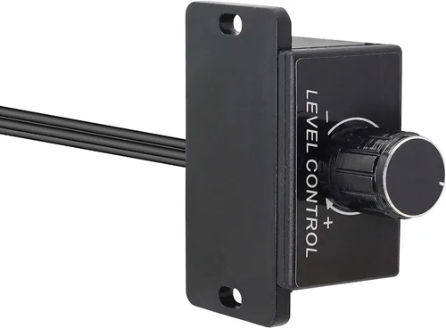 Vista 4 de XMSJSIY Controlador universal de nivel RCA amplificador de audio para automóvil, ajuste de audio RCA, perilla de control de volumen de graves