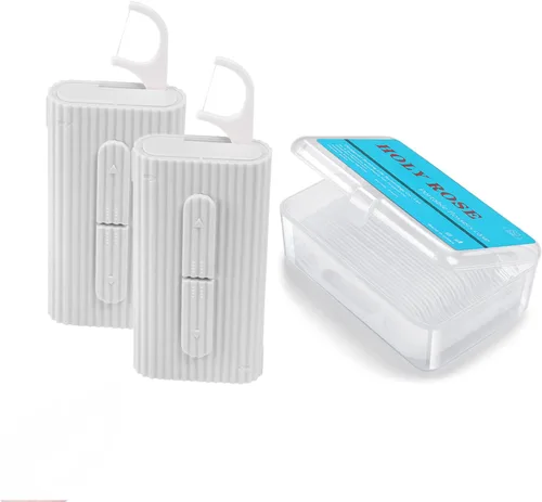 Vista 10 de Holy rose Dispensador Portátil de Palillos de Hilo Dental 2 Cajas, Estuche de Hilo Dental de Viaje con Palillos de Hilo Dental para Adultos 80