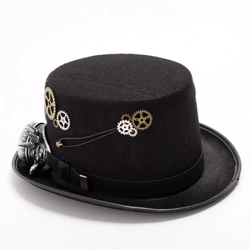 Vista 5 de GRACEART Sombreros unisex steampunk con gafas para mujeres y hombres