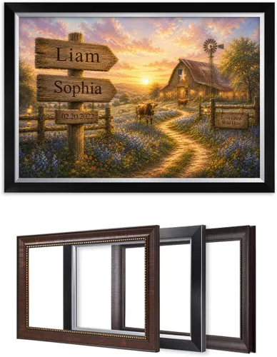 Vista 185 de IPIC - Personalized Framed Canvas with Custom Street Sign in Boston Personalized Street Signs with Names, Custom Canvas Print, Boston Sunset