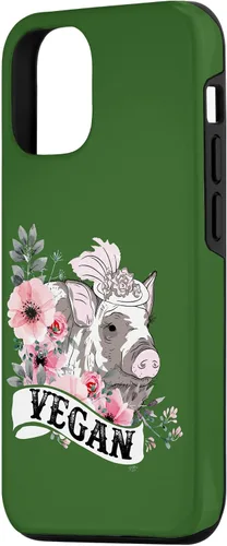 Vista 2 de iPhone 14 Vegan Pig Beautiful Vegan Lover Costume Case